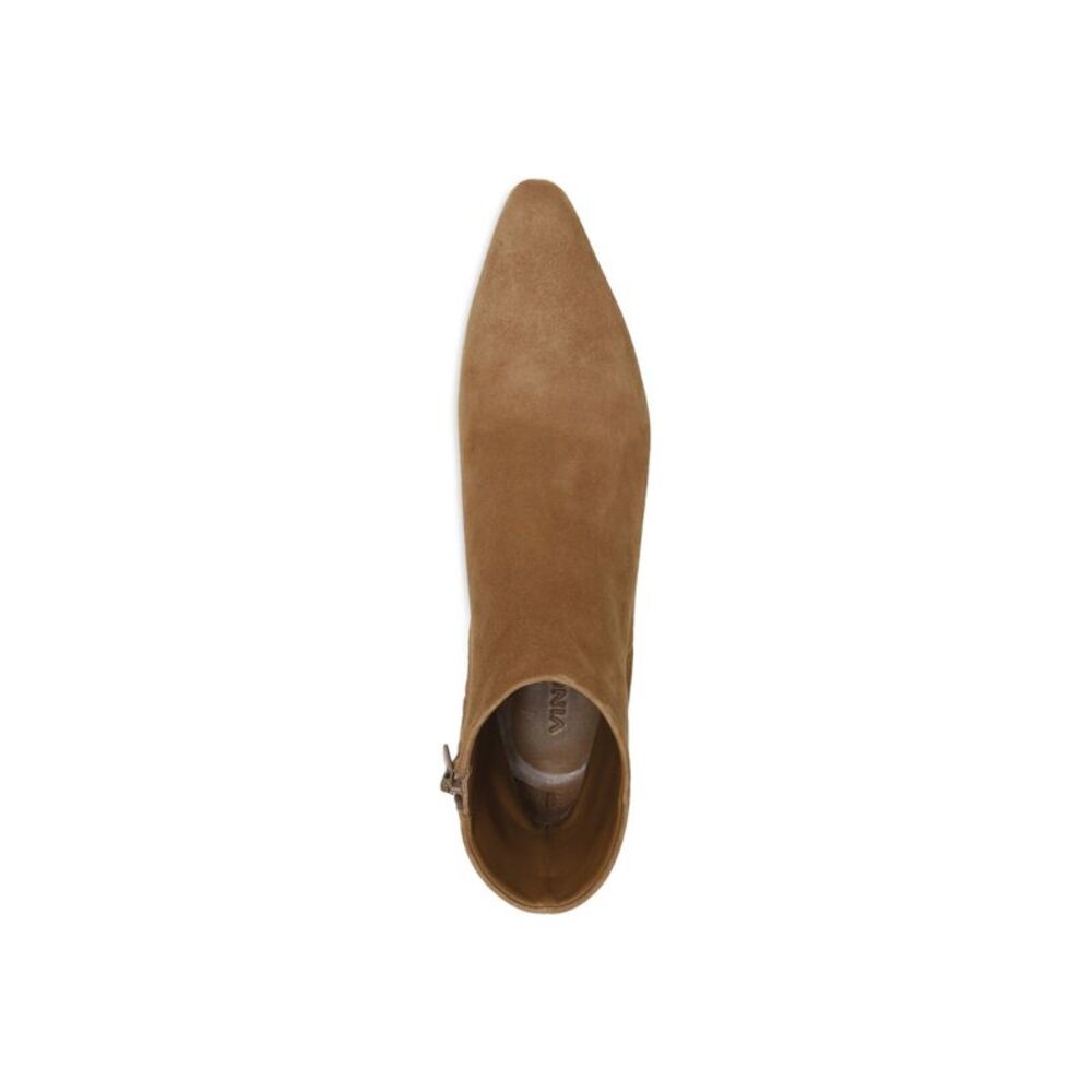 NWT VINCE. Womens Brown Cushioned Hilda Almond Toe Zip-Up Leather Booties 10 M - Picture 3 of 5